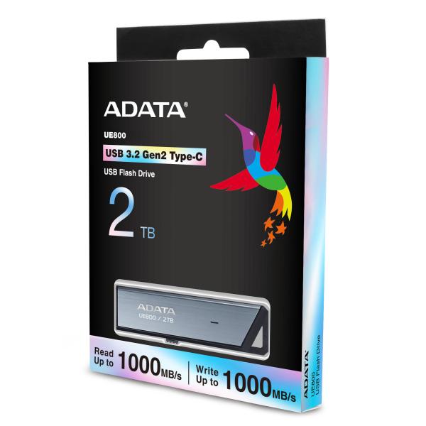 ADATA UE800/ 2TB/ USB 3.2/ USB-C/ Strieborná 
