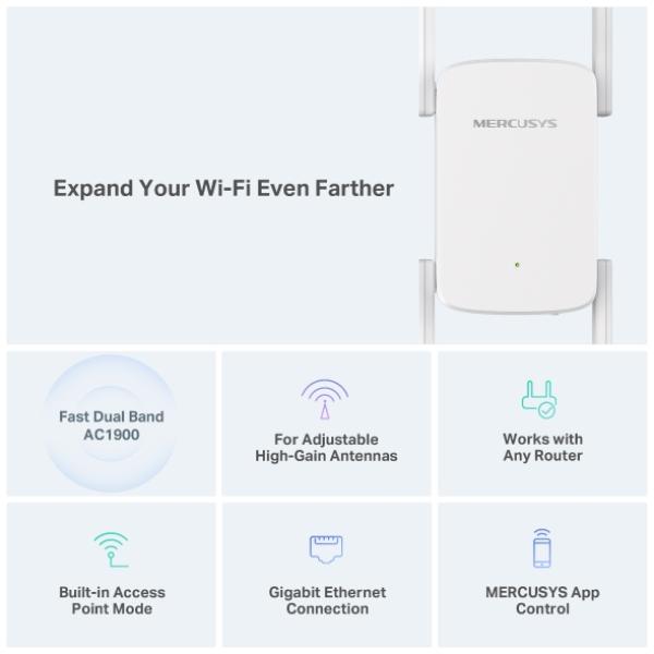 Mercusys ME50G AC1900 Wi-Fi Range Extender 