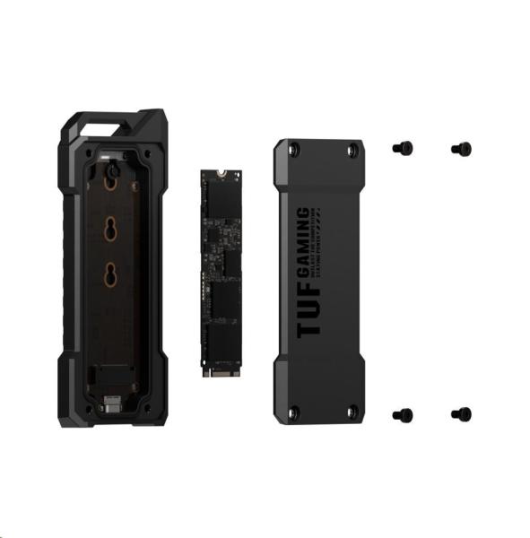 ASUS TUF GAMING A2 čierny M.2 NVMe/ SATA SSD 20 Gbps USB-C case (ESD-T1W) 