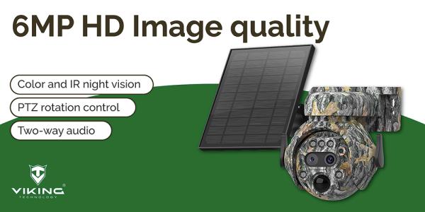 Viking solární outdoorová HD kamera HDs04 4G,  šedá 