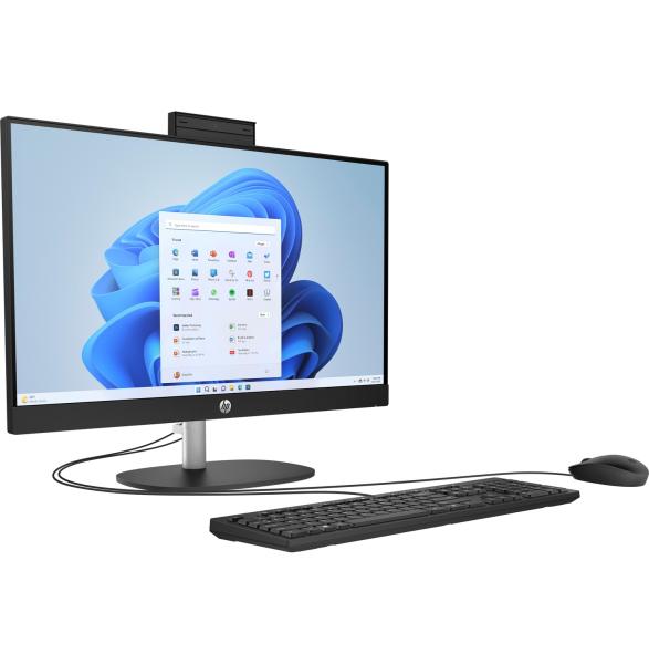 HP 24-cr0013nc AiO, INTEL i5-1334U, 23.8 1920x1080/IPS, UMA, 16GB, SSD 1TB, W11H, 2-2-0, Black, WiFi+BT 