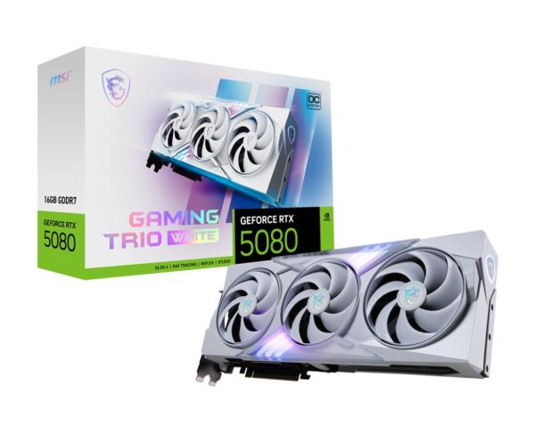 MSI GeForce RTX 5080 TRIO WHITE/ Gaming/ OC/ 16GB/ GDDR7 