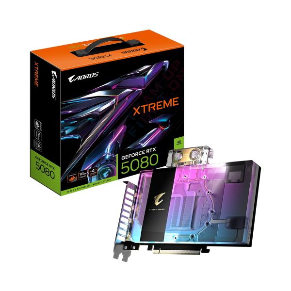 GIGABYTE AORUS GeForce RTX 5080 XTREME WATERFORCE WB 16GB GDDR7 