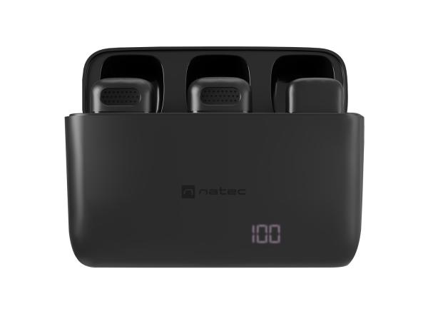 Mobilný bezdrôtový mikrofón Natec HOPPER LAVALIER USB-C, 2 KS 
