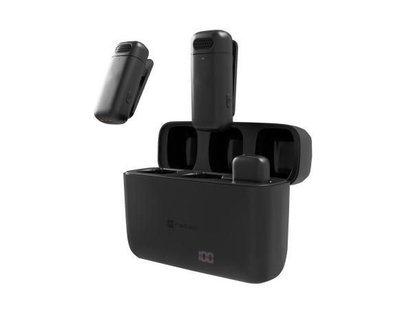 Mobilný bezdrôtový mikrofón Natec HOPPER LAVALIER USB-C, 2 KS 