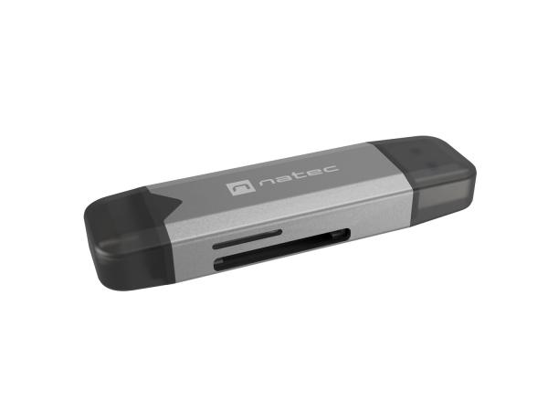 Čítačka kariet Natec SCARAB 3 USB-A + USB-C 3.1 GEN 1/ microSD/ microSDHC/ microSDXC/ SD/ SDHC/ SDXC/ T-Flash 