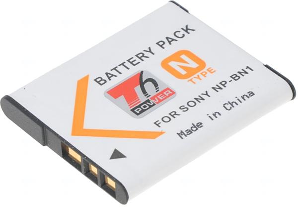 Batéria T6 Power Sony NP-BN1, 600mAh, 2, 2Wh, sivá