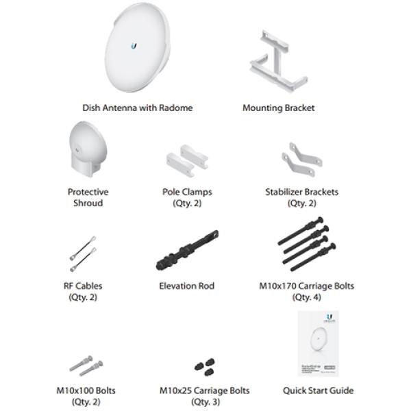 Ubiquiti RocketDish, 31dBi, 5GHz AC, Rocket Kit 