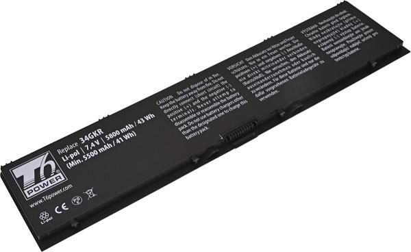 Batéria T6 Power pre Dell Latitude E7440, Latitude E7450, 5800mAh, 43Wh, 4cell, Li-pol