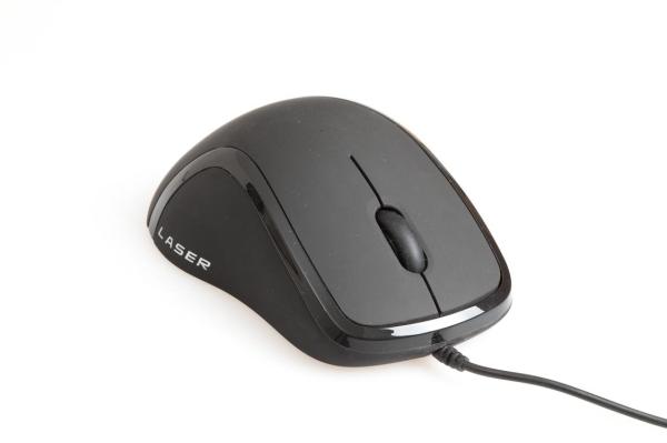 EVOLVEO ML-507B/ Ergonomická/ Laserová/ Pre pravákov/ 1 600 DPI/ Drôtová USB/ Čierna 