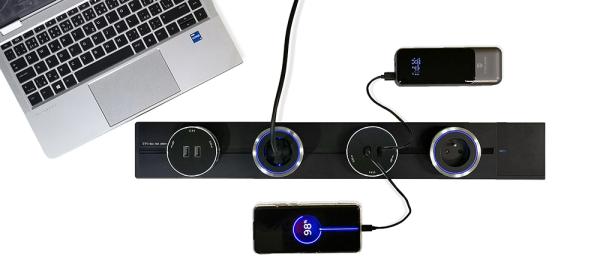 Viking zásuvkový modul A20, LED světlo s pohybovým senzorem 3W, černá 