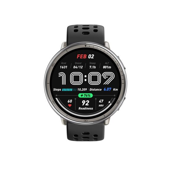 Amazfit Active 2 Round/ Silver/ Šport Band/ Black 