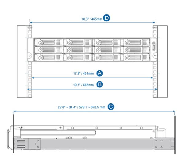 QNAP Rail kit - RAIL-A03-57 