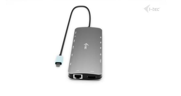 i-tec USB-C Metal Nano 3x Display Dock, 2x HDMI 1x USB-C video, Power Delivery 140W 