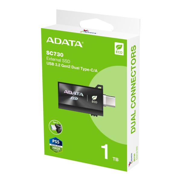 ADATA externý SSD SC730 1TB USB-C+A 