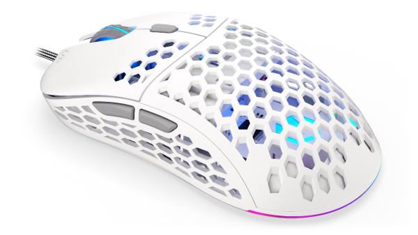 Endorfy LIX Plus/ Herná/ Optická/ Pre pravákov/ 19 000 DPI/ Drôtové USB-A/ Biela 