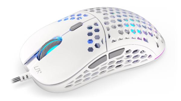 Endorfy LIX Plus/ Herná/ Optická/ Pre pravákov/ 19 000 DPI/ Drôtové USB-A/ Biela 