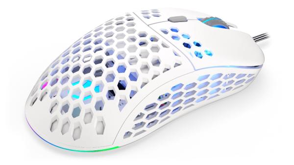 Endorfy LIX Plus/ Herná/ Optická/ Pre pravákov/ 19 000 DPI/ Drôtové USB-A/ Biela 