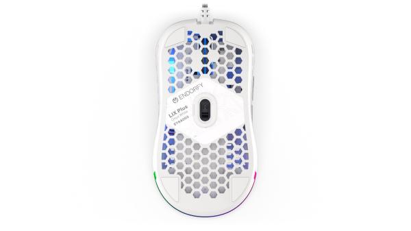 Endorfy LIX Plus/ Herná/ Optická/ Pre pravákov/ 19 000 DPI/ Drôtové USB-A/ Biela 