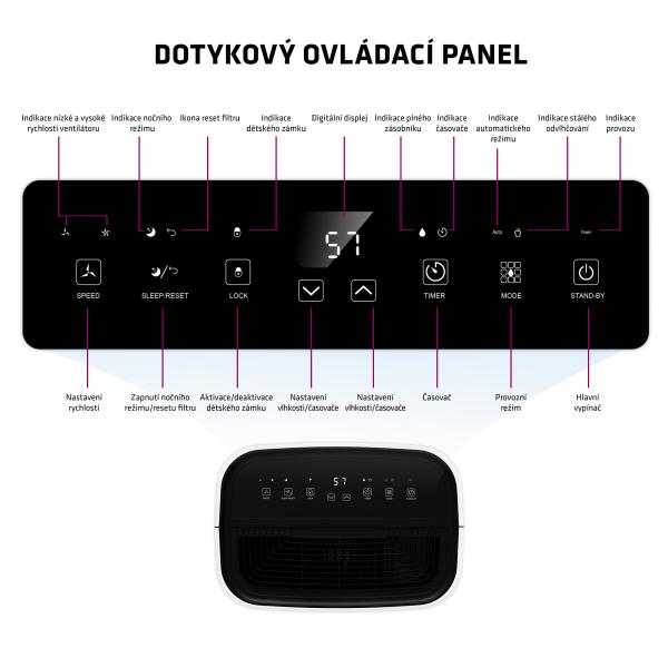 Salente WaterStar20, odvlhčovač vzduchu, 20l/ deň, biely 