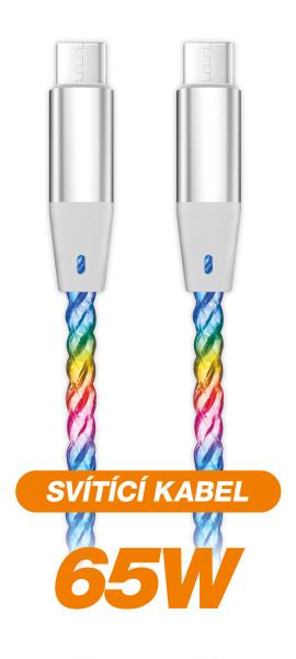 ALIGATOR Dátový kábel LIGHT 3A, 65W USB-C/ USB-C 0, 5m 