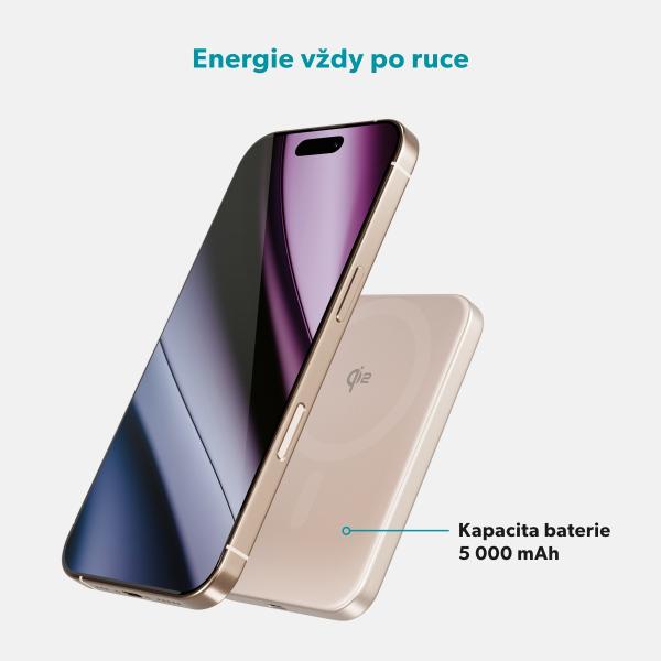 Epico Qi2 5000mAh Alu Mag+ PowerBanka EM51 - rose 
