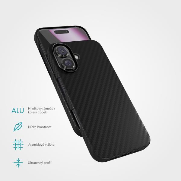 Epico Mag+ Carbon kryt pre iPhone 16 Plus - čierny 