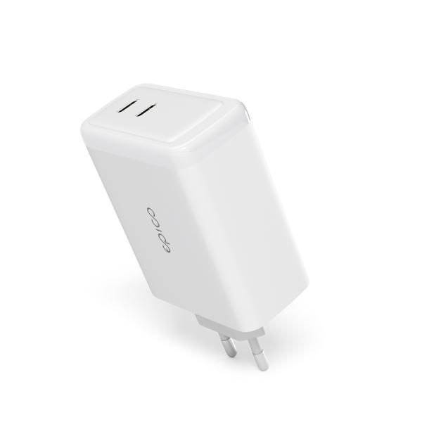 Epico 100W GaN sieťová nabíjačka s 2m USB-C kab. 