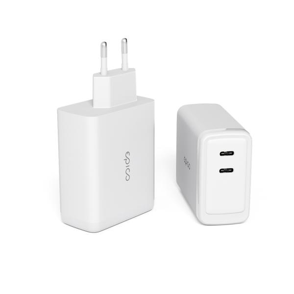 Epico 100W GaN sieťová nabíjačka s 2m USB-C kab. 