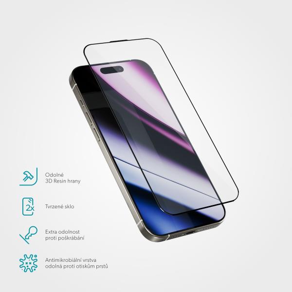 Epico Hero 3D sklo iPhone 16 Pro - s aplikátorom 