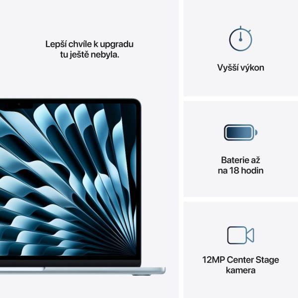 Apple MacBook Air 13"/ M4/ 13, 6"/ 2560x1664/ 16GB/ 256GB SSD/ M4/ Sequoia/ Sky Blue/ 1R 