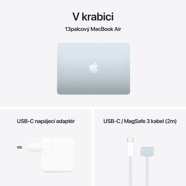 Apple MacBook Air 13"/ M4/ 13, 6"/ 2560x1664/ 16GB/ 256GB SSD/ M4/ Sequoia/ Sky Blue/ 1R 