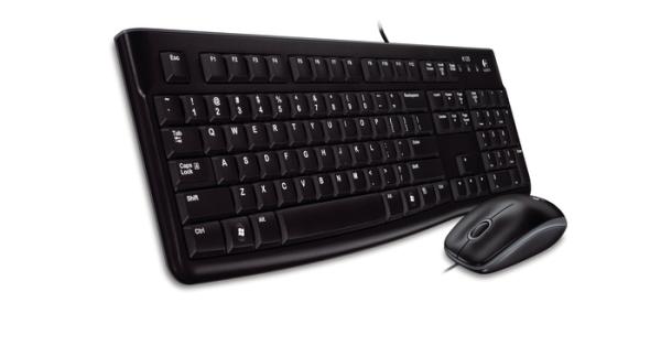 set Logitech Desktop MK120, drátový, USB, US 