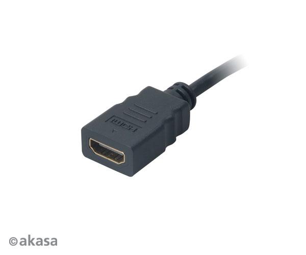 AKASA - HDMI na mikro HDMI adaptér - 25 cm 