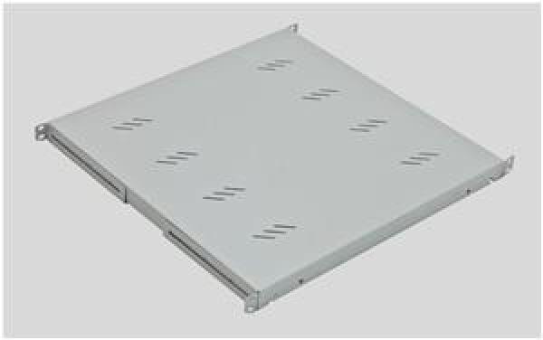 19" polica A4 perforovaná 1U/ 850mm, max.80kg čierna