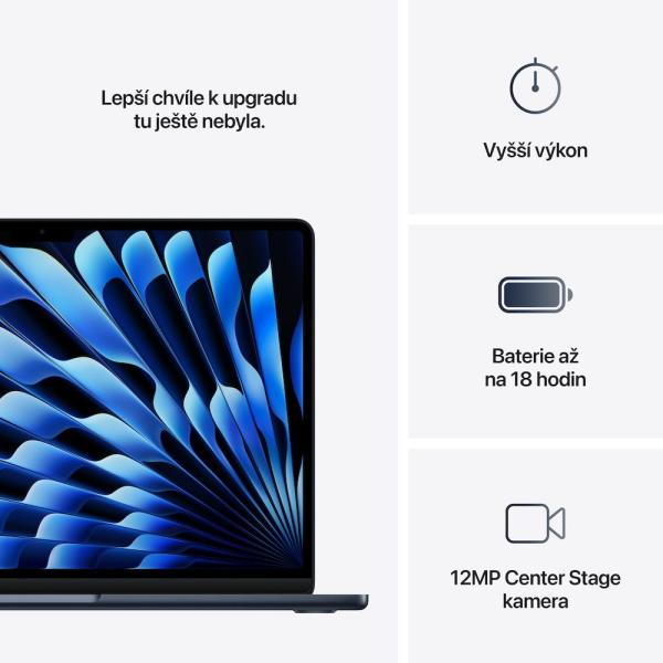 Apple MacBook Air 13"/ M4/ 13, 6"/ 2560x1664/ 16GB/ 256GB SSD/ M4/ Sequoia/ Midnight/ 1R 