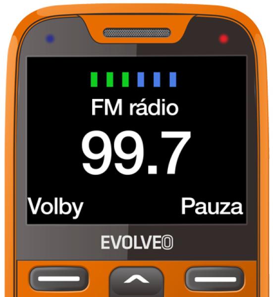 EVOLVEO EasyPhone XR, mobilný telefón pre seniorov s nabíjacím stojanom, oranžový 