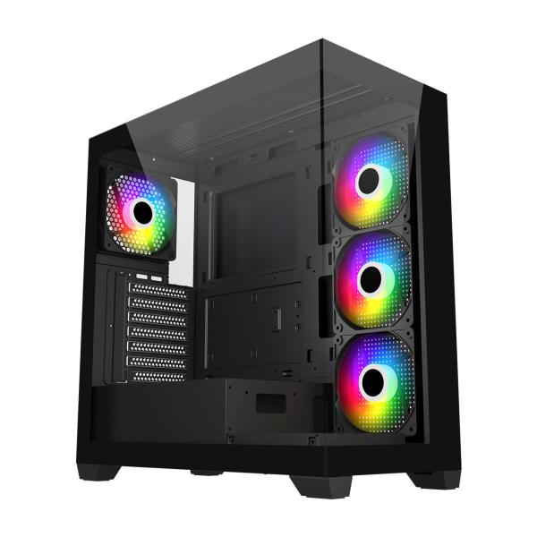 FSP M340-BA/ Midi Tower/ Transpar./ Čierna 