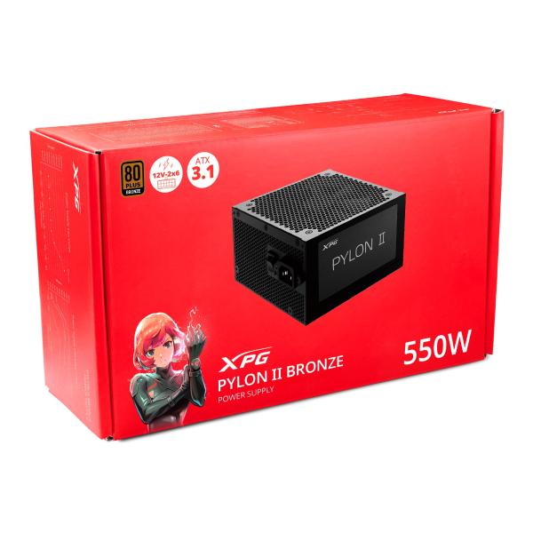 Adata XPG PYLON II 550W ATX 3.1 80PLUS Bronze Retail 