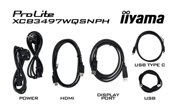 iiyama ProLite/ XCB3497WQSNPH-B1/ 34"/ VA/ wQHD/ 120Hz/ 0, 4ms/ Black/ 3R 