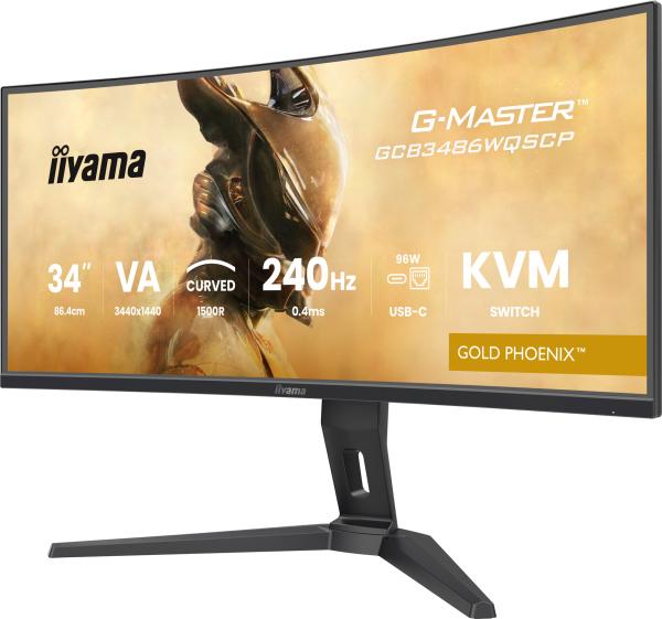 iiyama G-Master/ GCB3486WQSCP-B1/ 34"/ VA/ wQHD/ 240Hz/ 0, 4ms/ Black/ 3R 