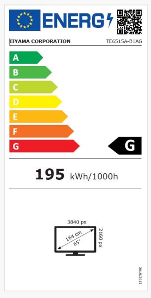65" iiyama TE6515A-B1AG: IPS, 4K, EDLÁ, NFC 
