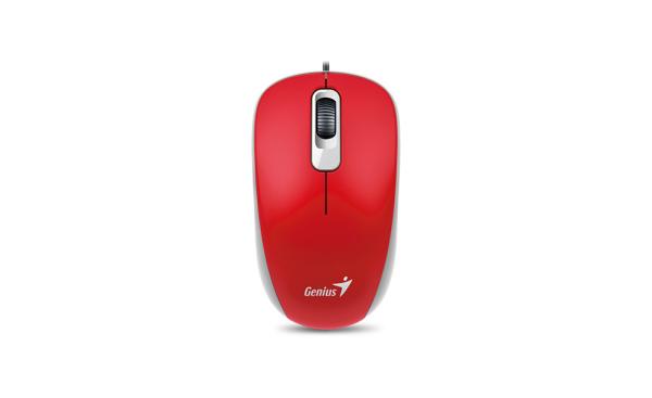 GENIUS DX-110/ Kancelárska/ Optická/ 1 000 DPI/ Drôtová USB/ Červená 