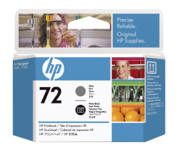 HP no 72 - šedá a foto čierna tlač. hlava, C9380A