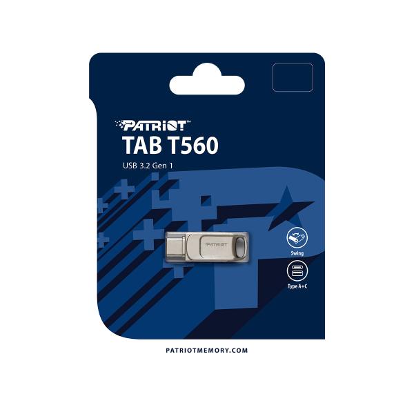 Patriot TAB T560/ 32GB/ USB 3.2/ USB-A + USB-C/ Strieborná 