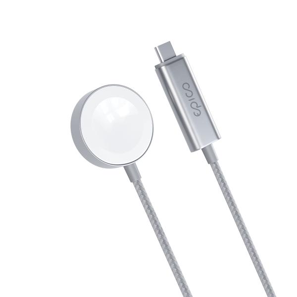 Epico USB-C Charger Apple Watch 1, 2m - strieborná 