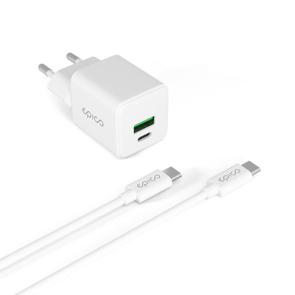 Epico GaN 20W adaptér EA20 s 1, 2 m USB-C káblom 
