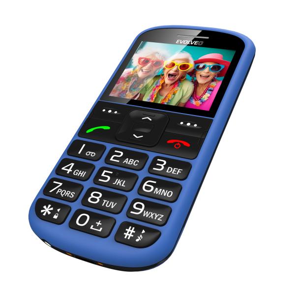 EVOLVEO EasyPhone XS, mobilný telefón pre seniorov, modrý 