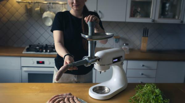 Salente DigiChef+, kuchynský robot, misa 6 litrov, celokovový, mäsomlynček, digitálny displej, biely 