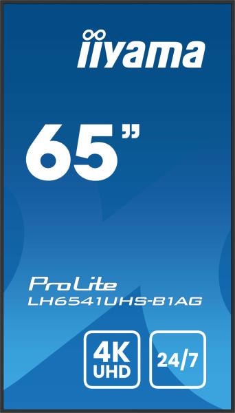 65" iiyama LH6541UHS-B1AG:VA, 4K UHD, 24/ 7 